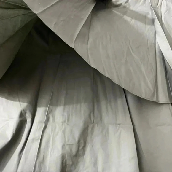 Vince Camuto Tiered Ruffle Belted Poplin Skirt Camo Green Size 14W - Picture 5 of 6